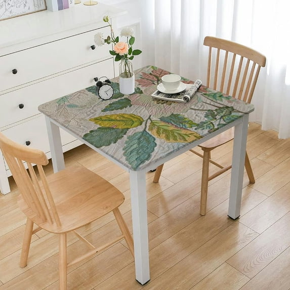 HAOXIT Square Tablecloth Washable Polyester Fabric Printed Table Cloth for Square or Square Tables, Reusable Table Cover for Kitchen and Dining Room 36*36