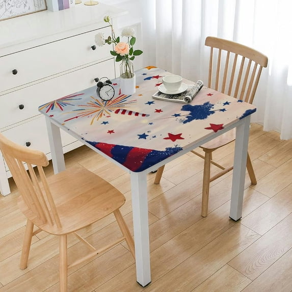 HAOXIT Square Tablecloth Water Resistant Table Cover Tablecloth 46*46