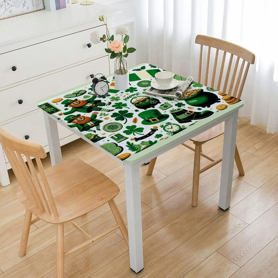 HAOXIT St Patricks Day Tablecloths Table Cover for Party Decor St Patricks Day Tablecloth Runner for St Patricks Day 60''x60''