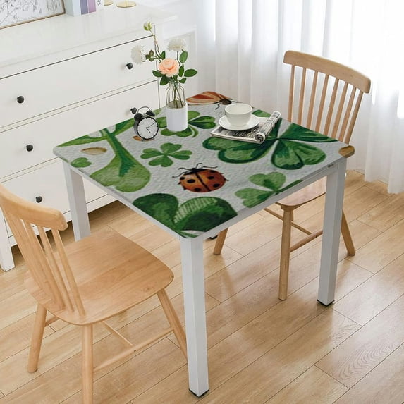 HAOXIT St Patricks Day - Wrinkle Free Table Cloth for Spring Decorations, and Dinner Parties - , Stain and Water Resistant (, ) 52*52