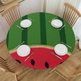 thumbnail image 1 of HAOXIT Summer Fruit Watermelon Slice, Round Table Cloth Table Cover Waterproof Polyester Tablecloth for Restaurants Banquets 31-35, 1 of 8