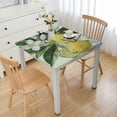 thumbnail image 1 of HAOXIT  Summer Lemon Square  Tablecloth Watercolor Lemon Yellow White Table Cloth Rustic Farmhouse Polyester Table Cover Decorative for Holiday Picnic Party Dining Room Home Indoor Outdoor Decor 46*46, 1 of 8