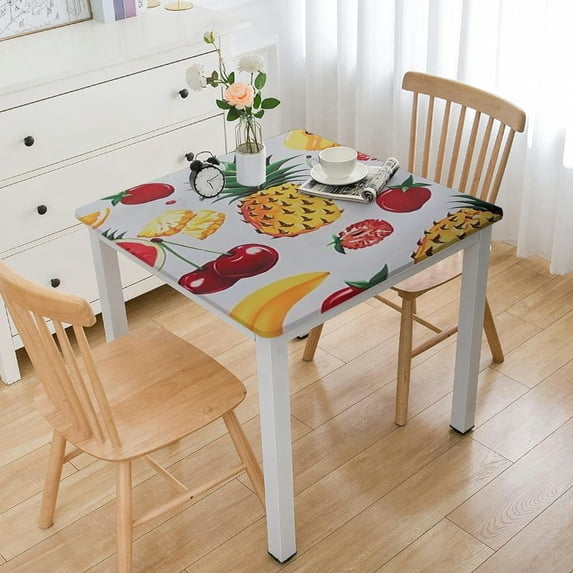 HAOXIT Summer Tablecloths for Rectangles Tables, Spill Proof Indoor Outdoor Table Cloth with Watermelon Prints, Washable Table Cover for Party, Picnic, Dinner Decor 36*36
