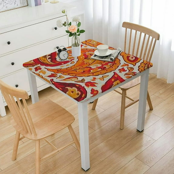 HAOXIT Table Cloth Decorative Tablecover Washable Rectangle Tablecloths, Dining, Buffet Party & Wedding, Palatial Paisley - Thanksgiving/Christmas 40*40