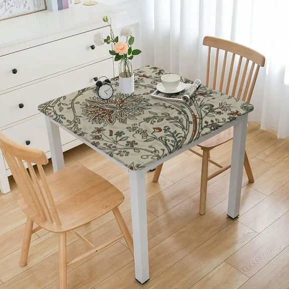 HAOXIT Table Cloth Decorative Tablecover Washable Rectangle Tablecloths, Dining & Wedding, Kashmir Paisley - Thanksgiving/Christmas 40*40