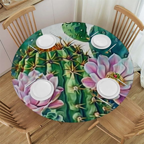 HAOXIT Table Cloth Native Art Feature Round Tablecloth for Dining Room, Party, Banquet 42-46