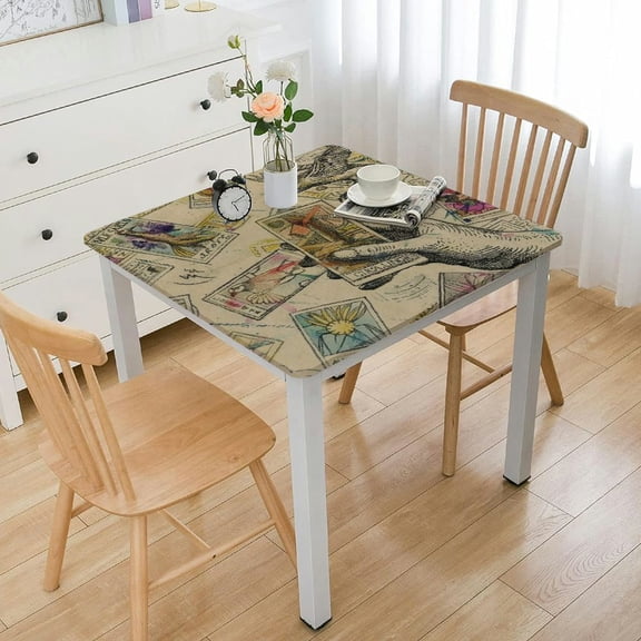 HAOXIT Table Cloth Pattern Print Table Cover Dust-Proof Tabletop Protectors Decorative for Kitchen, , Dining Desk, Party 52*52