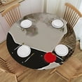 thumbnail image 1 of HAOXIT Table Cloth Round Tablecloth Christmas Tablecloths for Round Tables Small Round Tablecloth Table Cover for Outdoor 46-50, 1 of 8