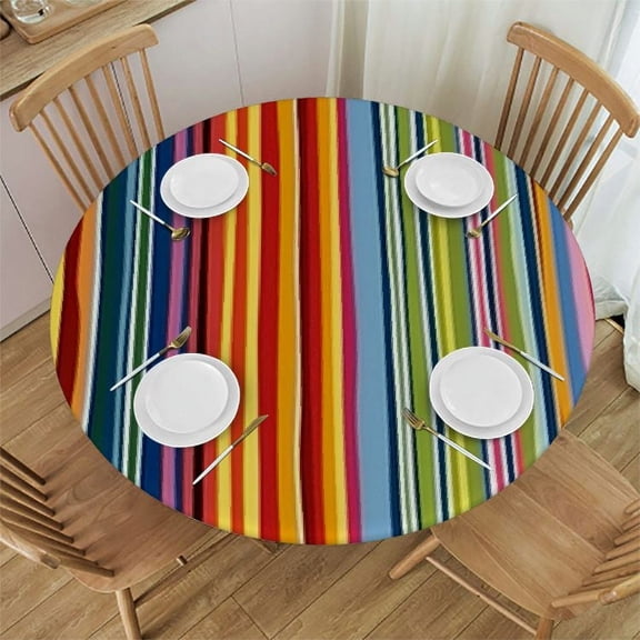 HAOXIT Table Cloth Round Tablecloth for Dining Room, Py, 38-42