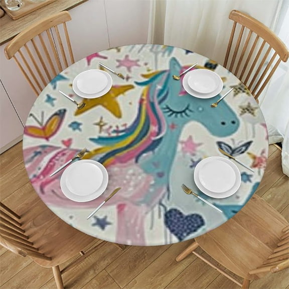 HAOXIT Table Cloth Round Tablecloth for Dining Room, Py, Banquet 46-50
