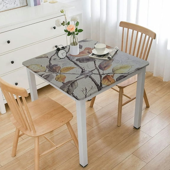 HAOXIT Table Cloths Decorative Washable Rectangle Tablecloth, Dining, Kitchen, - Grey - Thanksgiving/Christmas 46*46