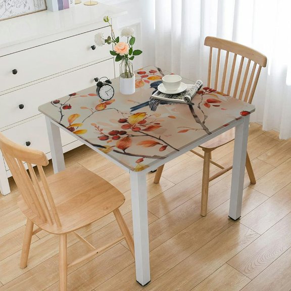 HAOXIT  Table Cloths  Decorative Washable Square Tablecloth, Dining, Kitchen &amp; Camping, Oak Leaves - Thanksgiving/Christmas 36*36