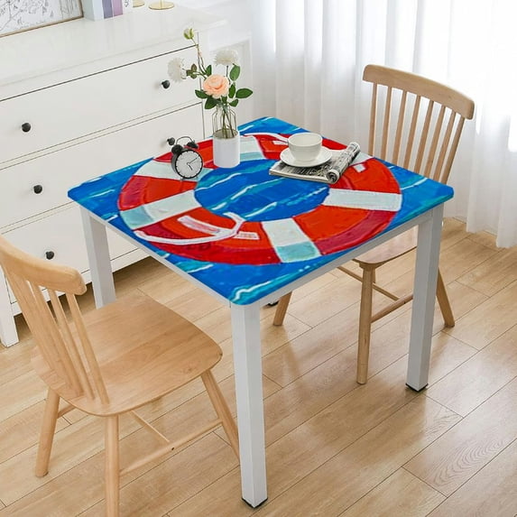 HAOXIT Table Cover Decorations for Summer Swimming Pool Birthday Party Supplies 52*52