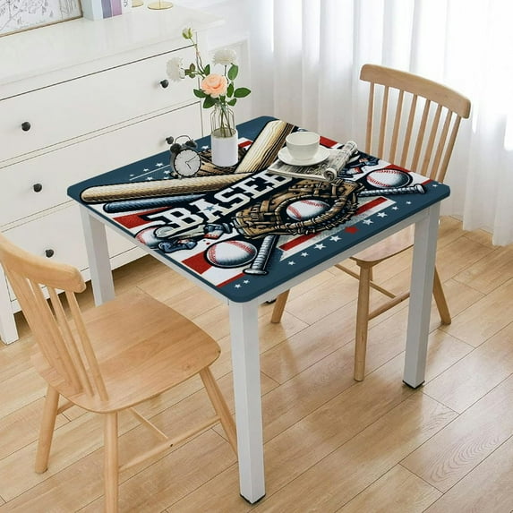 HAOXIT Table Cover Square Table Cloth Party Decorations Birthday Party Supplies Themed Party Decor 48''x48''