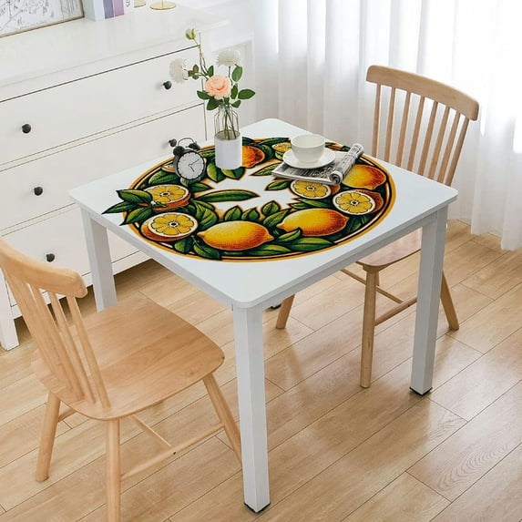 HAOXIT Table Cover Table Cloth Fitted Tablecloth White