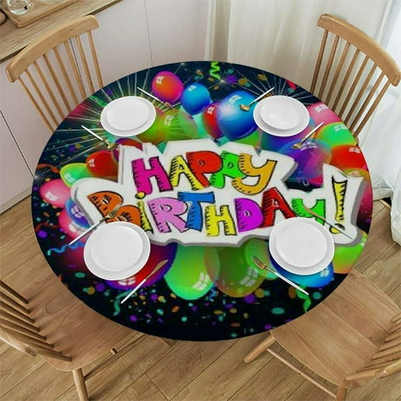 HAOXIT Table Covers Decorations Tablecloth Neon Table Cloths for Birthday Party Tablecloth Glow in Supplies 42-46