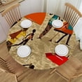 thumbnail image 1 of HAOXIT  Tablecloth African Woman, Grunge African Woman Dancer Round Table Cover Anti-Oil Tablecloth for Dining Tables, Parties, Wedding and Banquet Decoration 38-42, 1 of 8