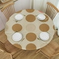 thumbnail image 1 of HAOXIT an Tablecloth, Big Polka Dots on Grunge Backdrop White Shabby Simple Old Fashioned Distressed Retro, Round Table Cover for Dining Room Kitchen Decor, 1 of 8