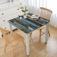 thumbnail image 1 of HAOXIT Tablecloth, Blue Grey Wood Planks Door Nails Country Life Theme Art, Rectangular Table Cover for Dining Room Kitchen Decor white, 1 of 8