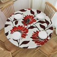 thumbnail image 1 of HAOXIT Tablecloth, Calligraphy Yellow Party Icons Figures Celebration, Round Table Cover for Dining Room Kitchen Decor, 1 of 8