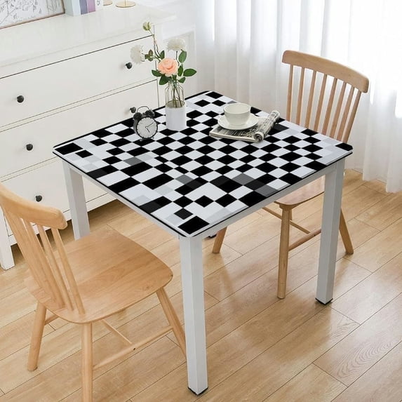 HAOXIT Tablecloth, Classic Farmhouse Tabletop Collection, Waterproof square Tablecloth for Kitchen 44''x44''