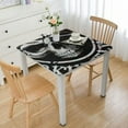 thumbnail image 1 of HAOXIT Tablecloth Crew, Skull Crossed Black Rectangle Table Cover Anti-Oil Tablecloth for Dining Tables, Parties, Wedding and Banquet Decoration 36*36, 1 of 7