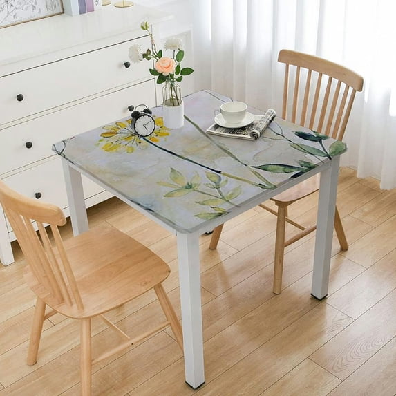 HAOXIT Tablecloth Decorative Rectangle Tablecloths Washable Table Cover, Home, Restaurant, Buffet Party & Camping, Botanical Fresh - Spring/Summer 52*52