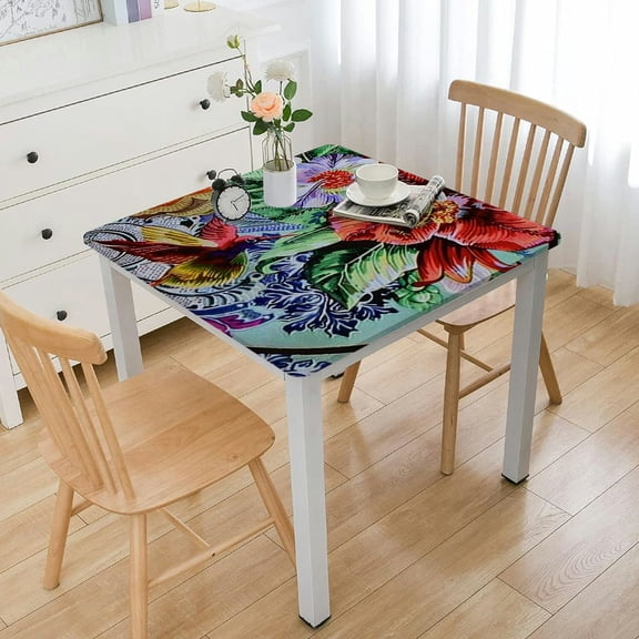 HAOXIT Tablecloth, Original Design Hand Drawing Art Print Table Cloth, Washable Water Resistance Microfiber Decorative Rectangle Table Cover 40*40