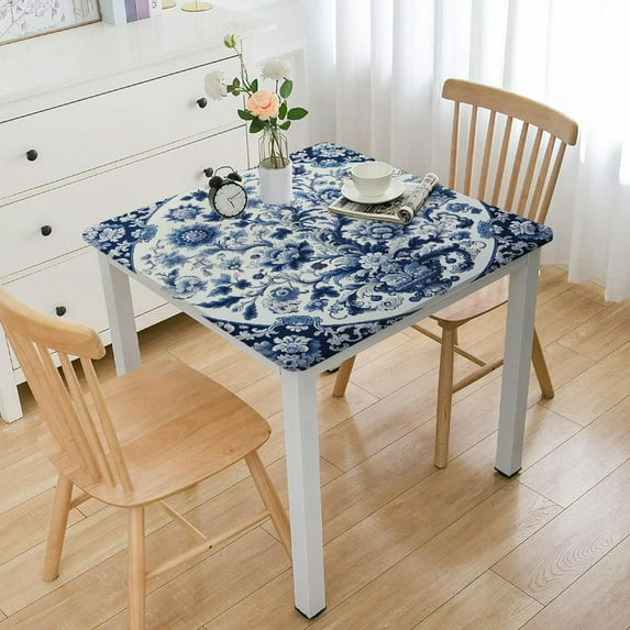 HAOXIT Tablecloth Rectangle - Waterproof Oilcloth Table Cloth - Wipeable Tablecloths for Picnic - Non-Fading Table Cover with Better Than Backing - (Rectangle) 54''x54''