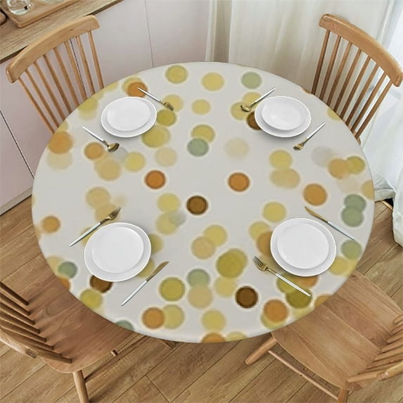 HAOXIT Tablecloth, Round Table Cover for Room Kitchen Decor