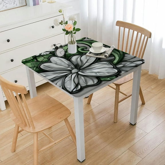 HAOXIT Tablecloth Shamrock Gnome Elf Waterproof Polyester Table Cover Decor for Square Table,Home,DiningOutdoor,Party,Oil Proof,Seasonal Spring Holiday Farmhouse 40*40