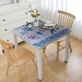 thumbnail image 1 of HAOXIT  Tablecloth  Square Washable Table Cover Decorative Tablecloths, Dining, Buffet Parties &amp; Camping, Faience - Spring/Summer white, 1 of 7