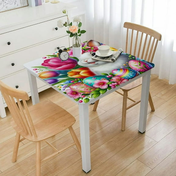 HAOXIT Tablecloth Square Wrinkle Free Egg Tablecloth Tablecloth Suitable for Kitchen Decorantion/Indoor and Outdoor Dining Table/Party/Picnic 44''x44''