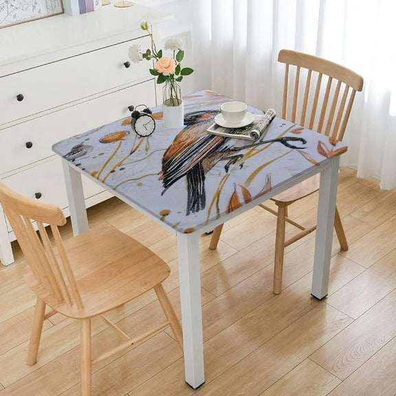 HAOXIT  Tablecloth Table Cover Decorative Washable Rectangle Tablecloths, Kitchen, Dining &amp; Camping, Meadow Florals - Beige - Spring/Summer white