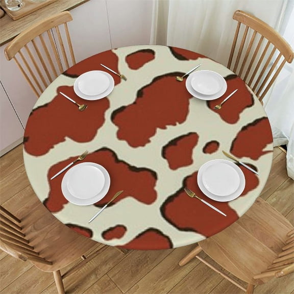 HAOXIT Tablecloth, USA Detailed Map Country Names , Round Table Cover for Dining Room Kitchen Decor
