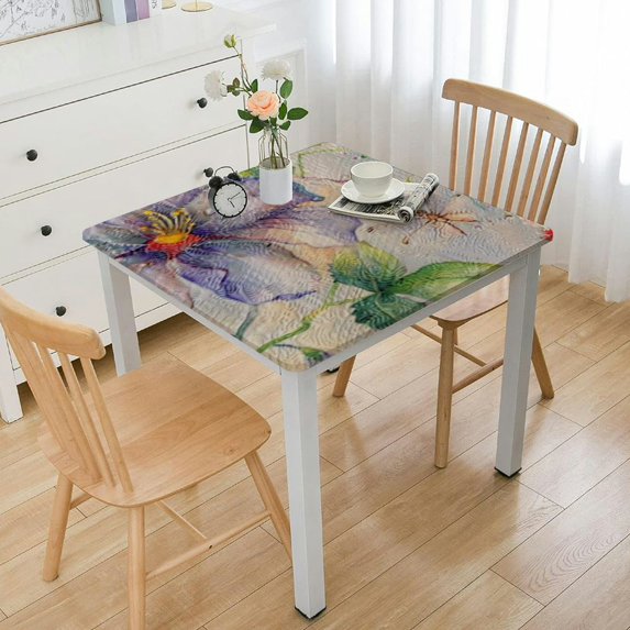 HAOXIT Tablecloth Washable Rectangle Table Cover Decorative Tablecloths, Dining, Buffet Parties & Camping, Magnolia Mornings - Spring/Summer white