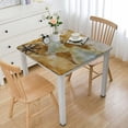 HAOXIT Tablecloth, World Map Design with in Colors Continents, Dining ...
