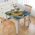 thumbnail image 1 of HAOXIT Tablecloth,Yellow Floral Table Cloth for Rectangle Tables,Spring Summer Waterproof Resistant Farmhouse Flower Table Cover Kitchen Dining Room 40*40, 1 of 7