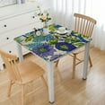 thumbnail image 1 of HAOXIT Tablecloth for Square Tables, Cotton Kitchen Dining Table Cloth, Linen Blue Lavender, Table Cover for Indoors and Outdoors white, 1 of 8