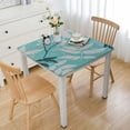 thumbnail image 1 of HAOXIT Tablecloth with Flannel Backed Waterproof Oil-Proof Table Cloth Stain-Resistant Wipeable Easy Care Table Cover for Indoor and Outdoor 36*36, 1 of 7