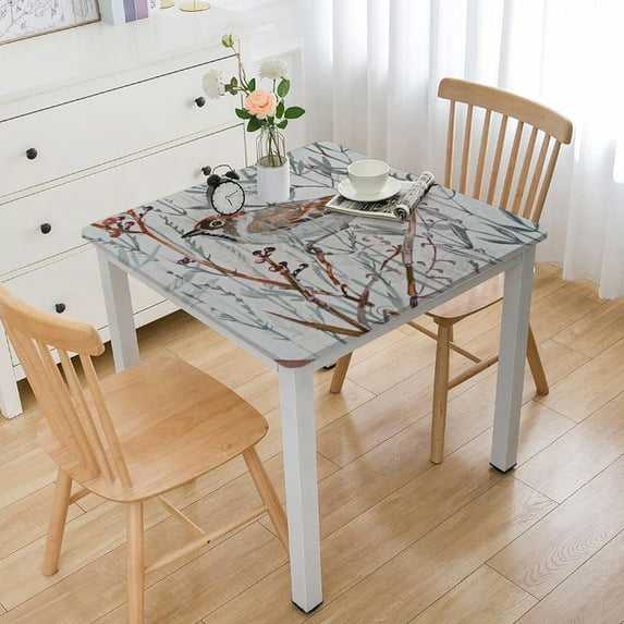 HAOXIT TableclothTable Cover Decorative Washable Rectangle Tablecloths, Kitchen, Dining & Camping, Meadow Florals - Beige - Spring/Summer white