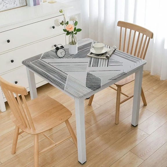 HAOXIT Tablecloths for Rectangle Tables Geometric Print Hem Stitch Dining Table Cover | Decorative Rectangle Tablecloth for Kitchen, Dinning, Party 40*40