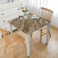 thumbnail image 1 of HAOXIT Tablecloths Wooden Texture Printed Fabric Table Covers Rectangle Style Table Cloth for Barn Themed Birthday Wedding Party Decorations 40*40, 1 of 8