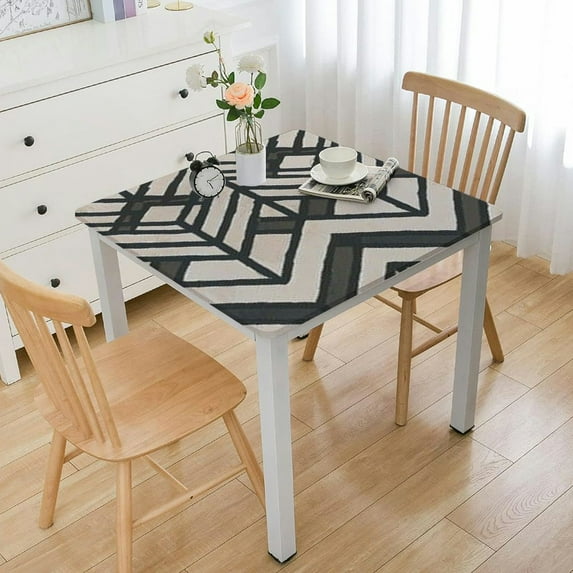 HAOXIT Tablecover Square Table Cloth for Square Tables Cloth Coffee Table Cover for Living Room white