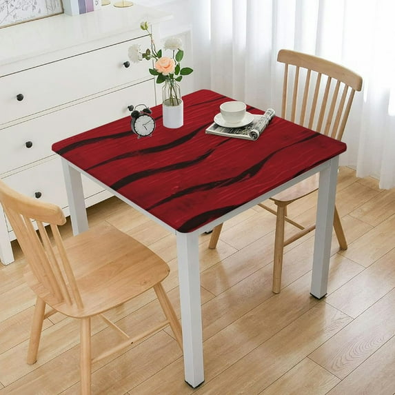 HAOXIT ,Textu Spillproof Table Cloth,Soft Fabric Table Cover for New Year Kitchen Dinning white