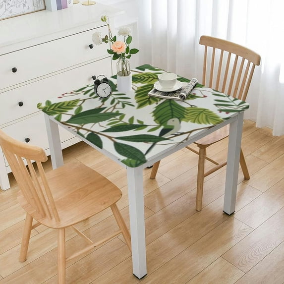 HAOXIT Tropical Tablecloth Square, Durable Table Cover for Kitchen Dining Room, Holiday Tablecloth for Party Dinner 36*36