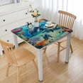 thumbnail image 1 of HAOXIT  Underwater Animal Table Cloth Square Tablecloth Anti Wrinkle Table Cover for Dining Kitchen Parties 54''x54'', 1 of 7