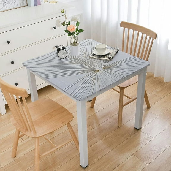 HAOXIT Vinyl Coated Fabric Tablecloth, Oil-Proof Stain Resistant Indoor Table Cover, Decorative Square Table Cloths for Dining Room, Party, Flower 36*36
