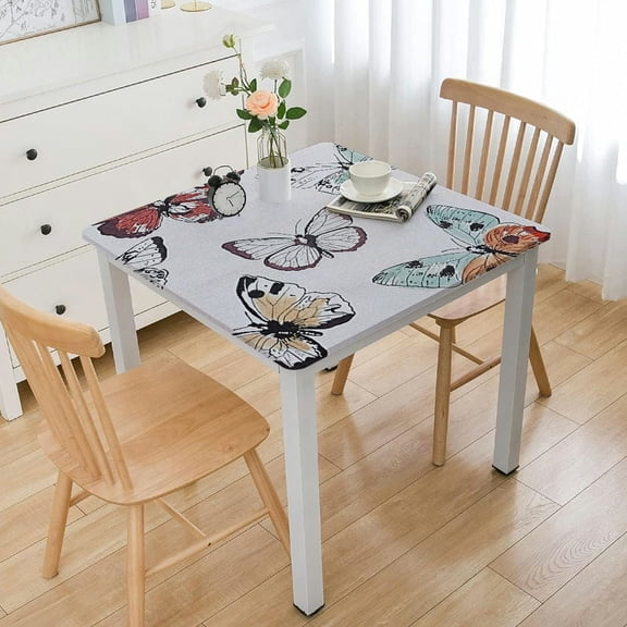 HAOXIT Table Cloth Square Tablecloth, Wipeable Oilcloth Table Cover, Waterproof Tablecloths for Card Table, Bistro Table, Picnic 40*40