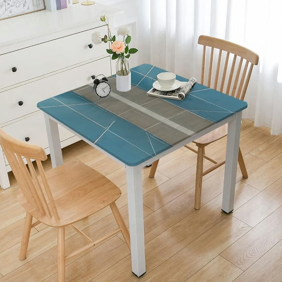 HAOXIT Vinyl Tablecloth,Flannel Backed PVC Table Cloth Oil Proof Table Cloths for Indoor and Outdoor Use White
